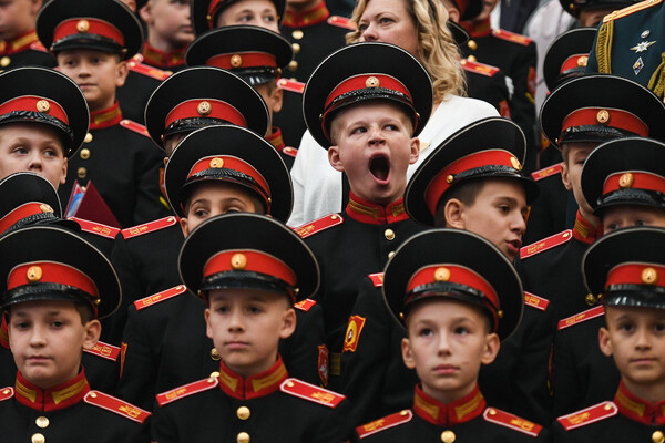 Воспитанники Московского Суворовского военного училища Министерства обороны РФ на торжественной церемонии посвящения в суворовцы в Зале воинской Славы Музея Победы на Поклонной горе, 23 сентября 2023 года / Владимир Вяткин/РИА Новости   📷