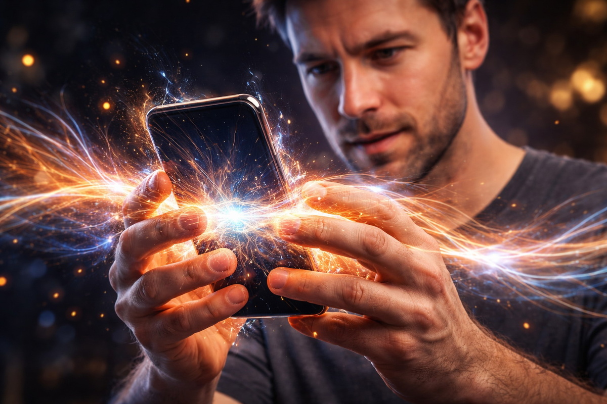 Ты не держишь предмет. Ты отталкиваешься от него.