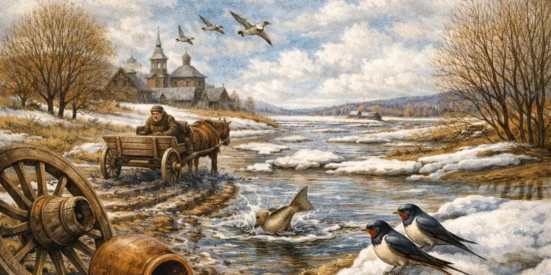 30 марта 2026 — Алексей Водотёк: по каким приметам судили о весне и когда ломали зимнюю дорогу