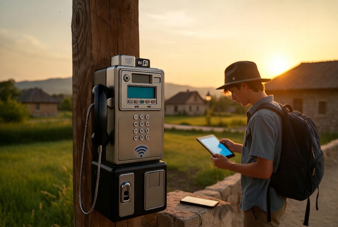 Таксофон 2.0: не только трубка, но и Wi-Fi.