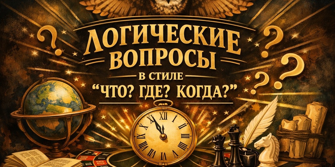 Простые вопросы на логику в стиле "Что? Где? Когда?"