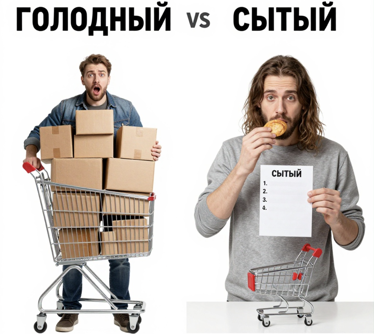 Никогда не ходите в магазин голодным