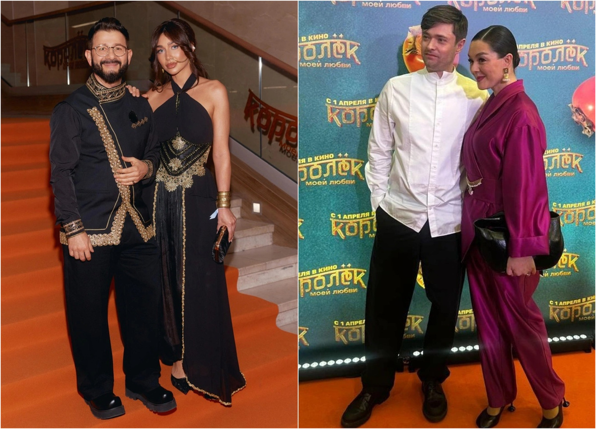 Михаил Галустян с визажисткой и Марина Кравец с мужем Аркадием Водаховым