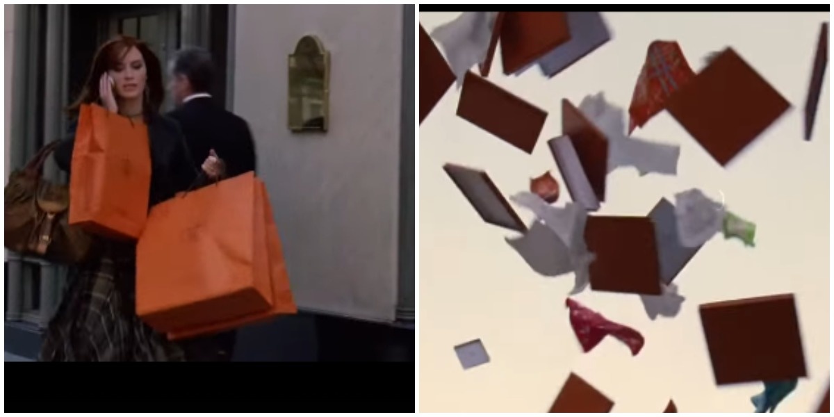 Дьявол носит Прада: Эмили несет Миранде шарфы Эрмес, а потом попадает в дтп /rutube