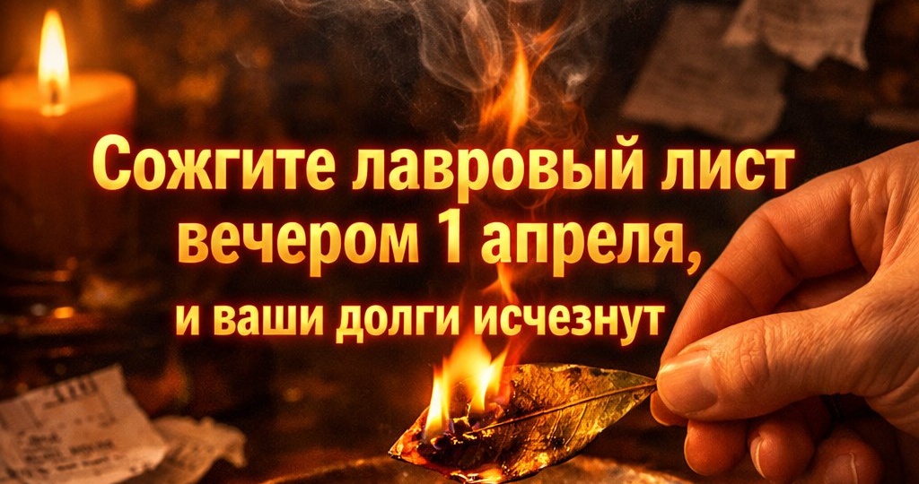 Сожгите лавровый лист вечером 1 апреля, и ваши долги исчезнут навсегда.