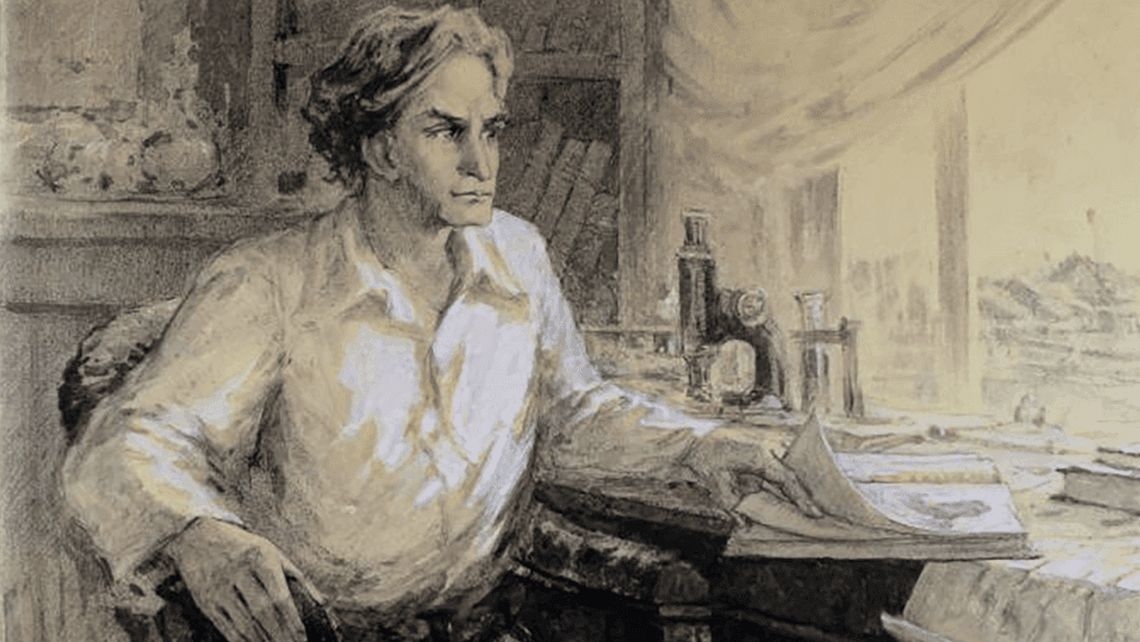 АЛЕКСЕЙ РАТНИКОВ. ЕВГЕНИЙ БАЗАРОВ. ИЛЛЮСТРАЦИЯ К РОМАНУ ИВАНА ТУРГЕНЕВА «ОТЦЫ И ДЕТИ» ФОТОГРАФИЯ: ОРЛОВСКИЙ ОБЪЕДИНЕННЫЙ ГОСУДАРСТВЕННЫЙ ЛИТЕРАТУРНЫЙ МУЗЕЙ И.С. ТУРГЕНЕВА, ОРЕЛ