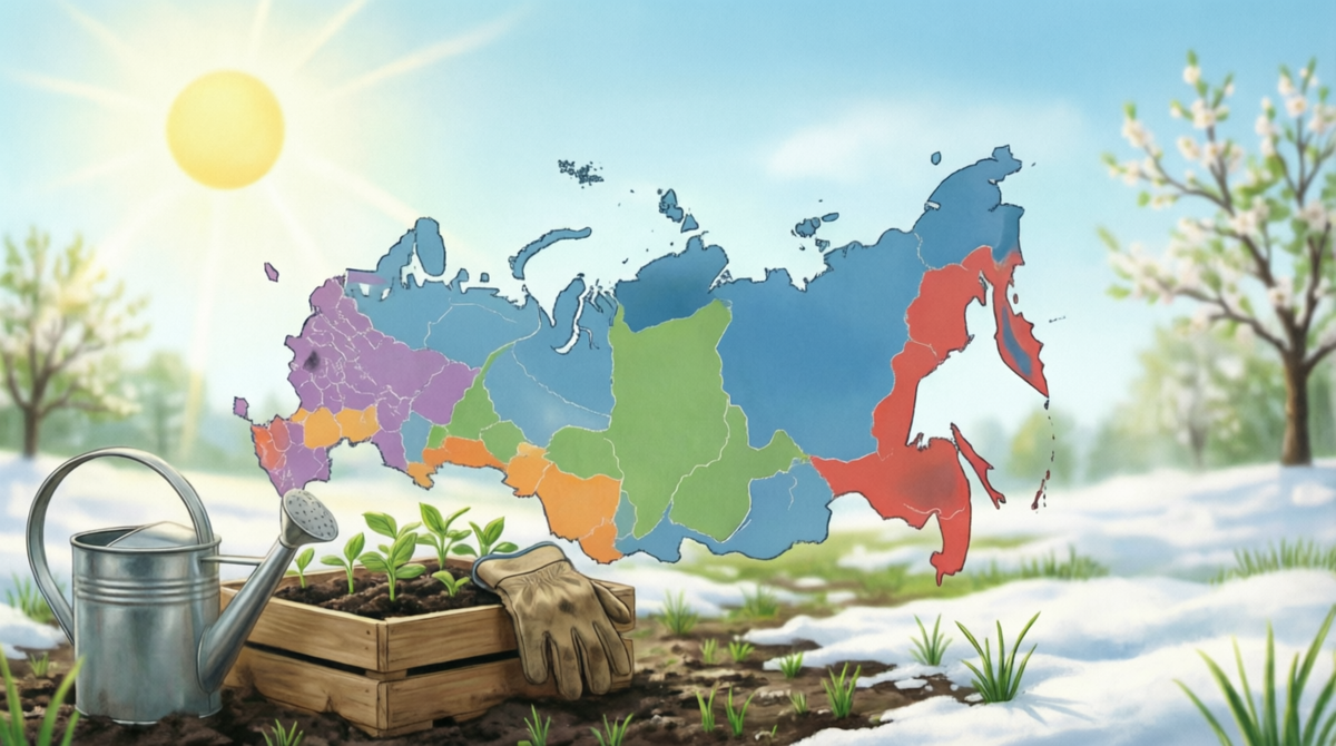 Когда сажать рассаду в апреле 2026 по регионам России
