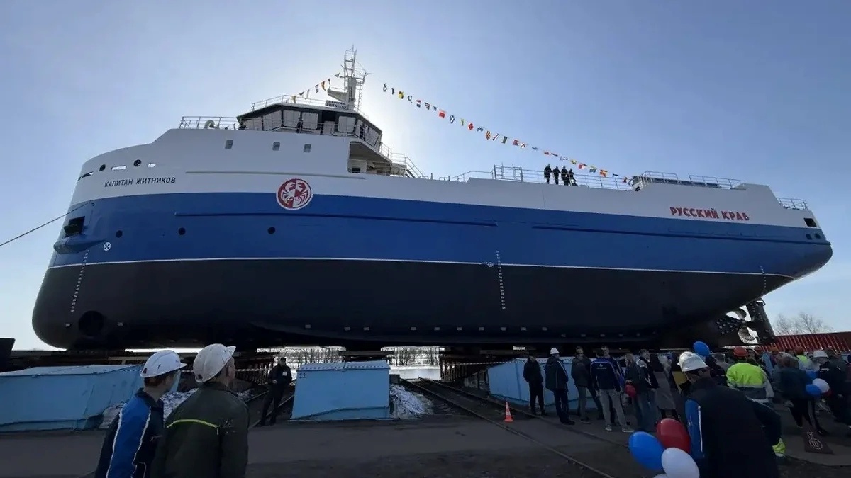 Спущен на воду краболов "Капитан Житников" / Фото: Рустам Досаев  📷
