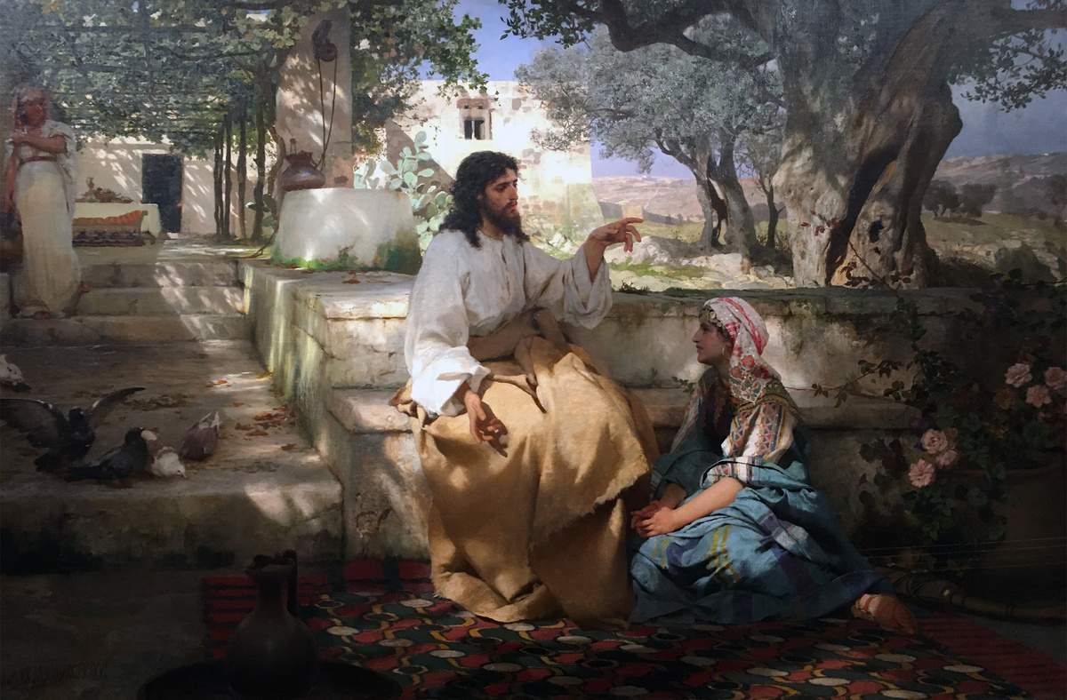 Христос у Марфы и Марии. 1886. Холст, масло.