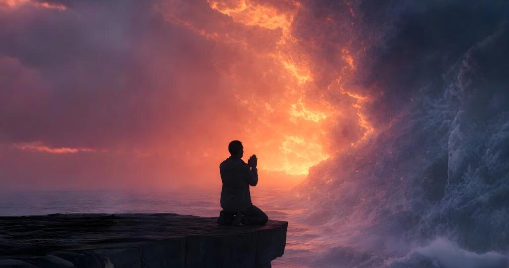 «Существуют среди людей и те, кто молится Аллаху (Богу, Господу) подобно стоящему на краю пропасти [в них нет духовного стержня