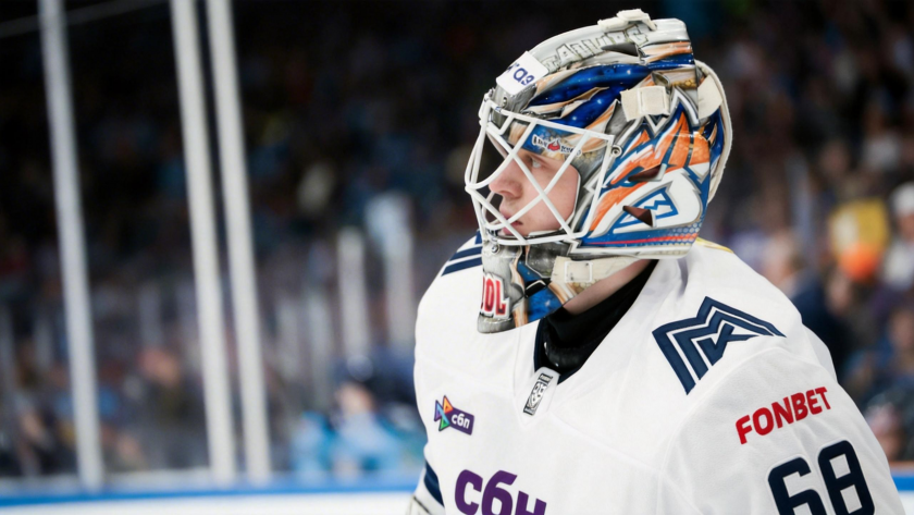    Вратарь "Металлурга" Александр Смолин Кирилл Кухмарь/ТАСС