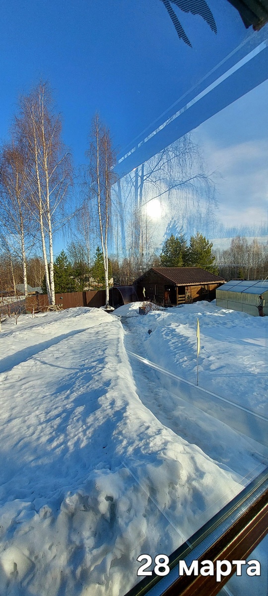 Вид из окна веранды.