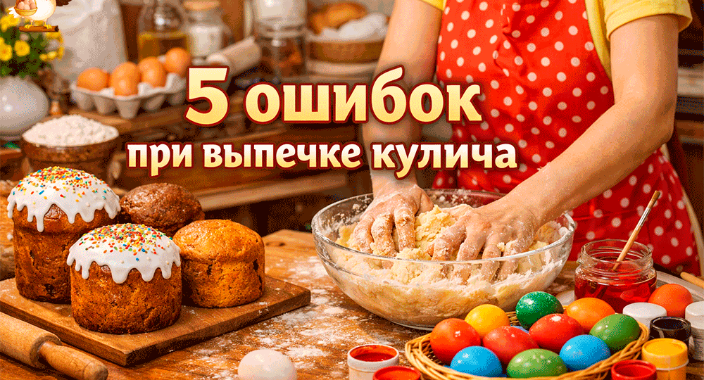 5 ошибок при выпечке кулича – почему тесто обижается, кулич оседает, а вы стоите у духовки с лицом человека, которому обещали праздник 😄