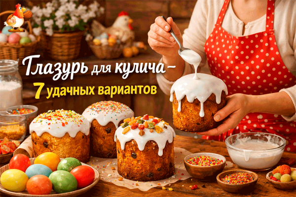 Глазурь для кулича – 7 удачных вариантов, чтобы не осыпалась, не текла в закат и выглядела как праздничная корона 😄