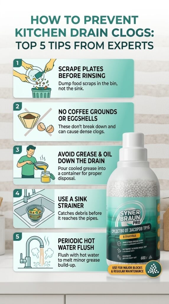    prevent-kitchen-clogs-tips SYNER-BRAUN