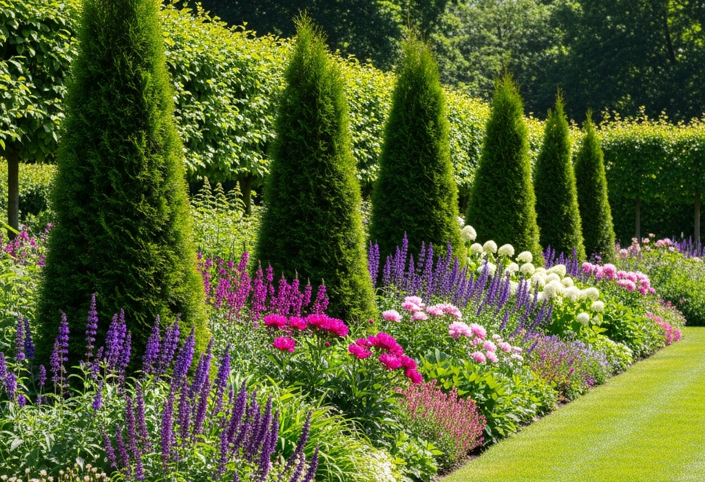 Конусовидные туи. Фото: из открытых источников