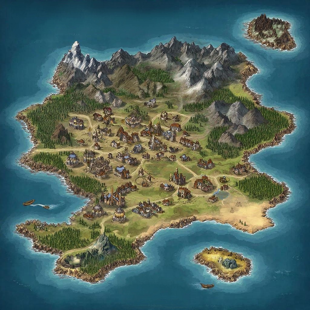 Стартовая локация 📍 Остров Айкад.