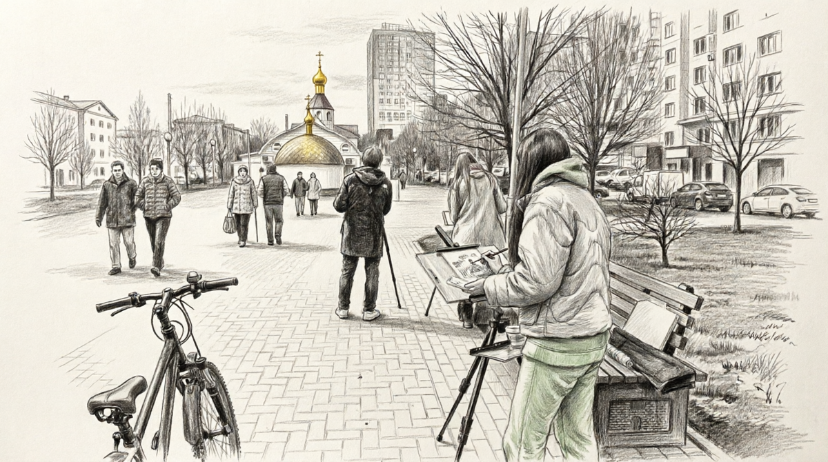 Художники творят свои шедевры