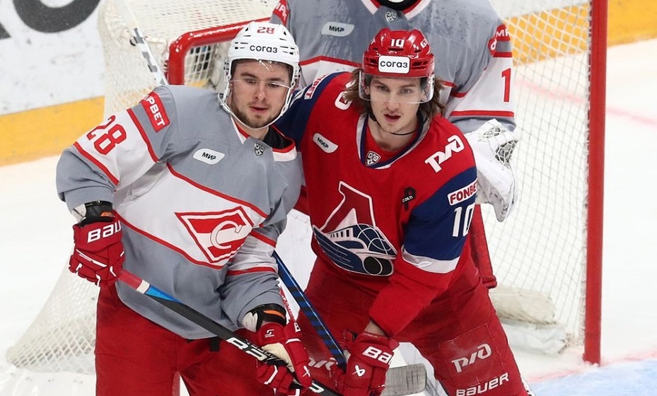    "Спартак" в серии с "Локомотивом". Фото: соцсети ХК «Локомотив»