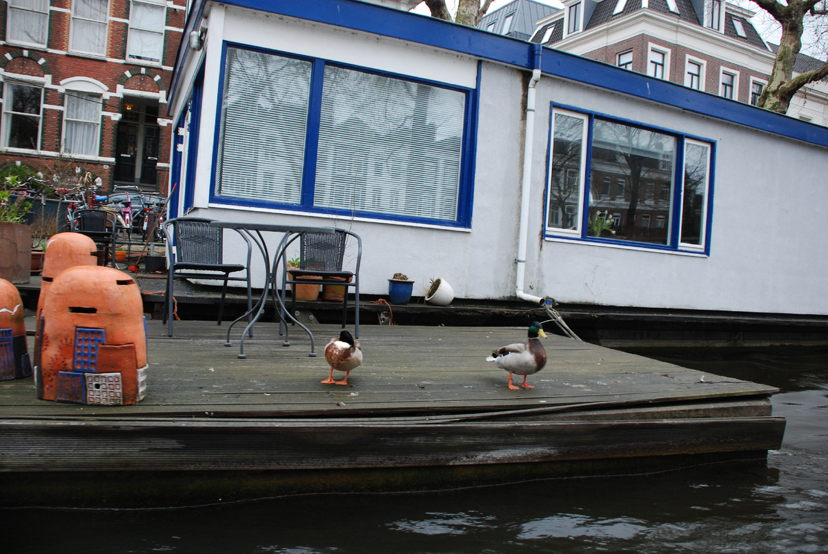 Амстердам. Типичный дом на воде. Фото автора 