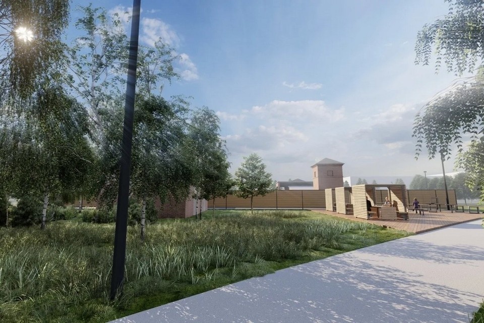    В Новосибирске продолжается благоустройство сквера на улице Демакова. Фото: канал Максима Кудрявцева в MAX