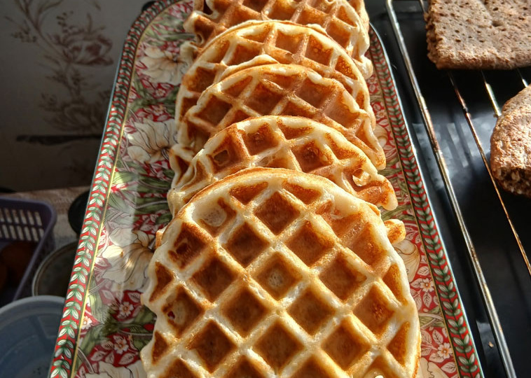 Творожно-гречневые вафли