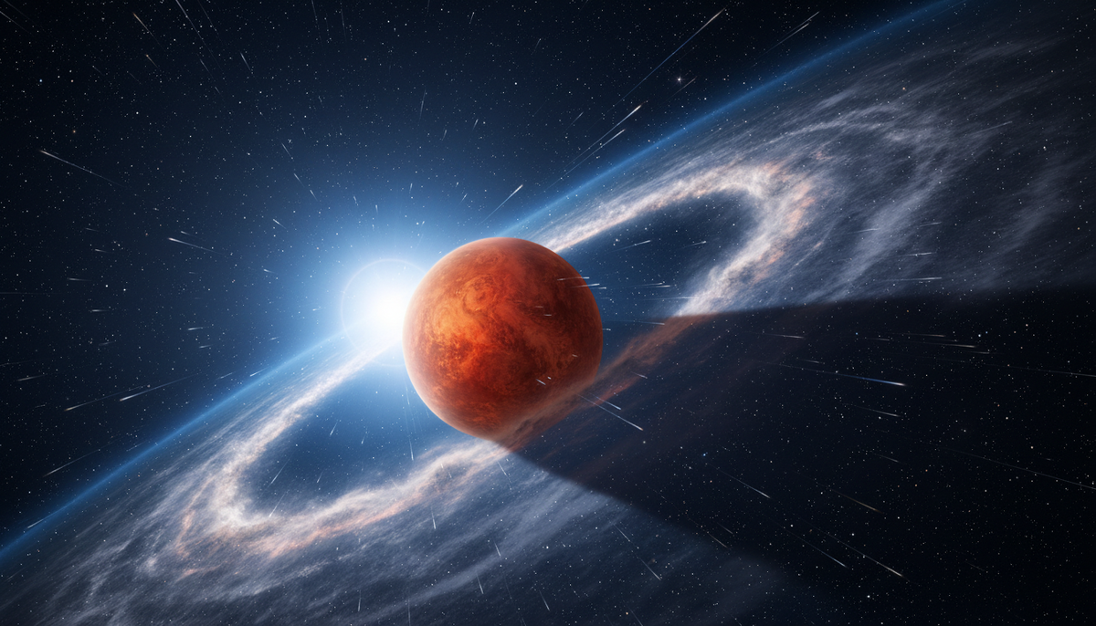 Пылевое кольцо рядом с планетой