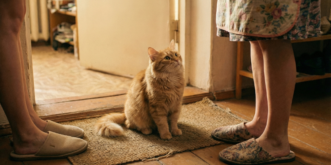 Кот соседки стал приходить через окно. Теперь они лучшие подруги