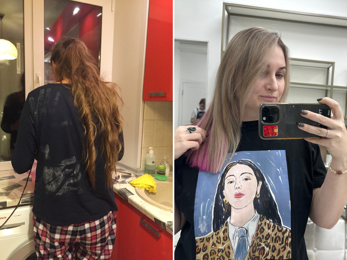 Долгое время у меня были волосы до поясницы. Начала состригать постепенно, но перед НГ бахнула прилично. Эксперементировала с окрашиванием. Не хватило смелости покраситься полностью в розовый 🙈
