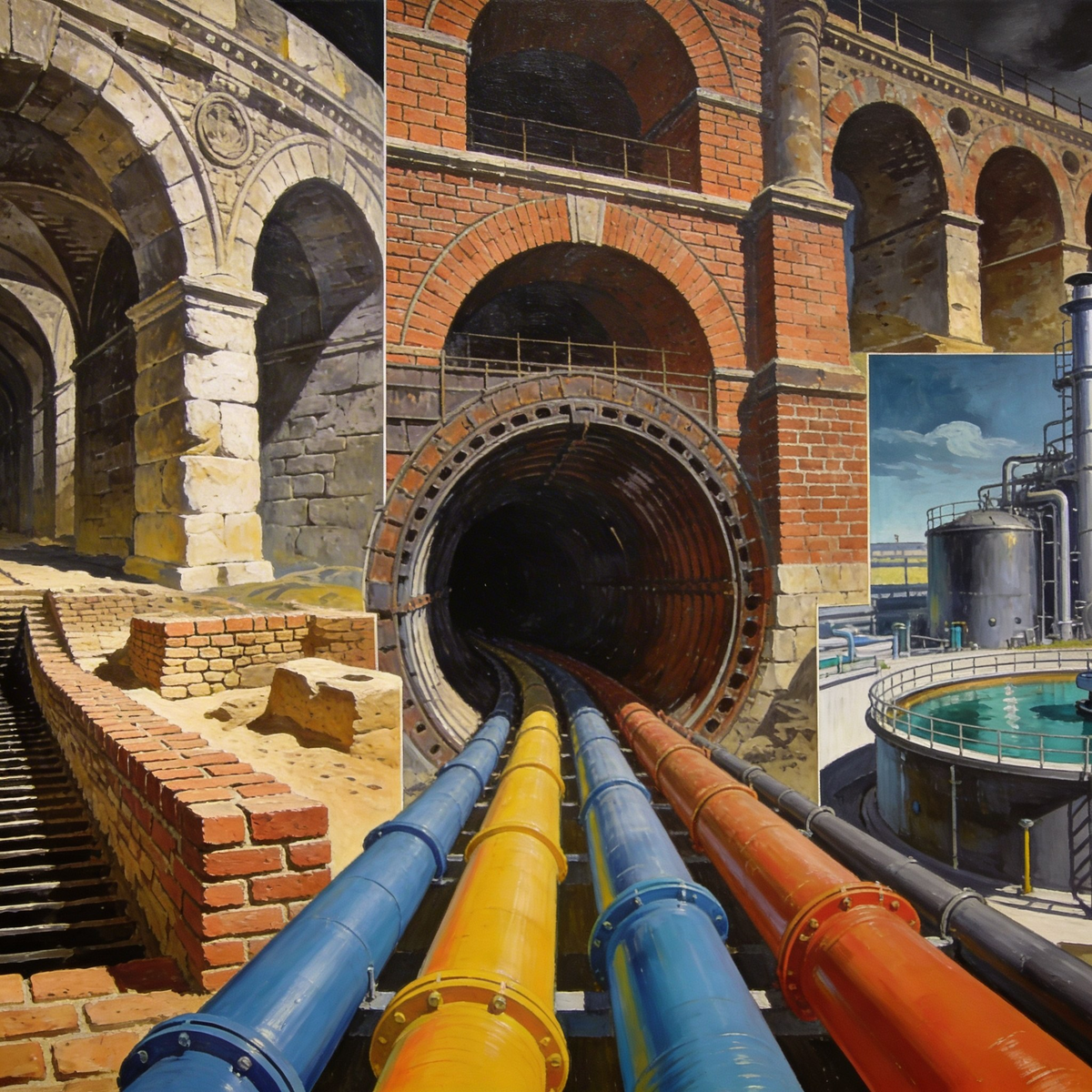 Мы редко задумываемся о них, пока всё работает исправно. Но стоит засор случиться — и мы мгновенно осознаём их ценность. Канализационные трубы — не просто инженерные коммуникации, а основа гигиены, здоровья и комфорта в городах. Как человечество пришло от примитивных стоков к сложным подземным сетям? Разберёмся!