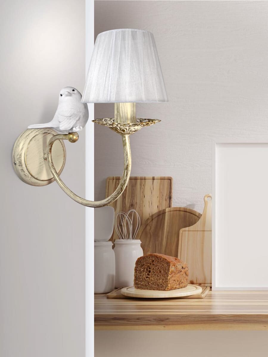 Бра с птичками и абажуром S1295-1 Петрасвет