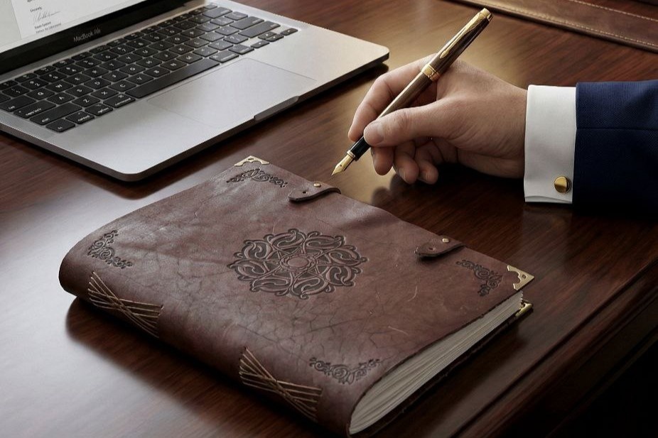 Блокнот из натуральной кожи с Кельтским тиснением бренда ОКСИС_АРТ (создательница Абакумова Оксана) 