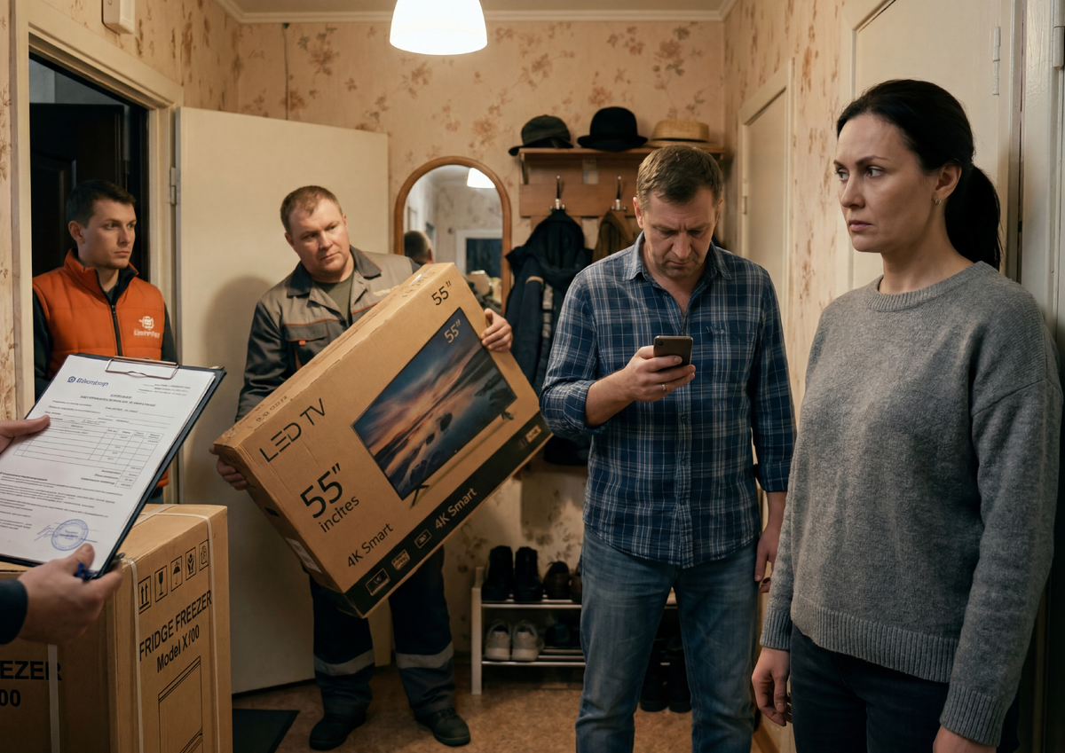 Пока муж уверял, что деньги в семье его, курьер уже заносил технику, купленную с её карты.