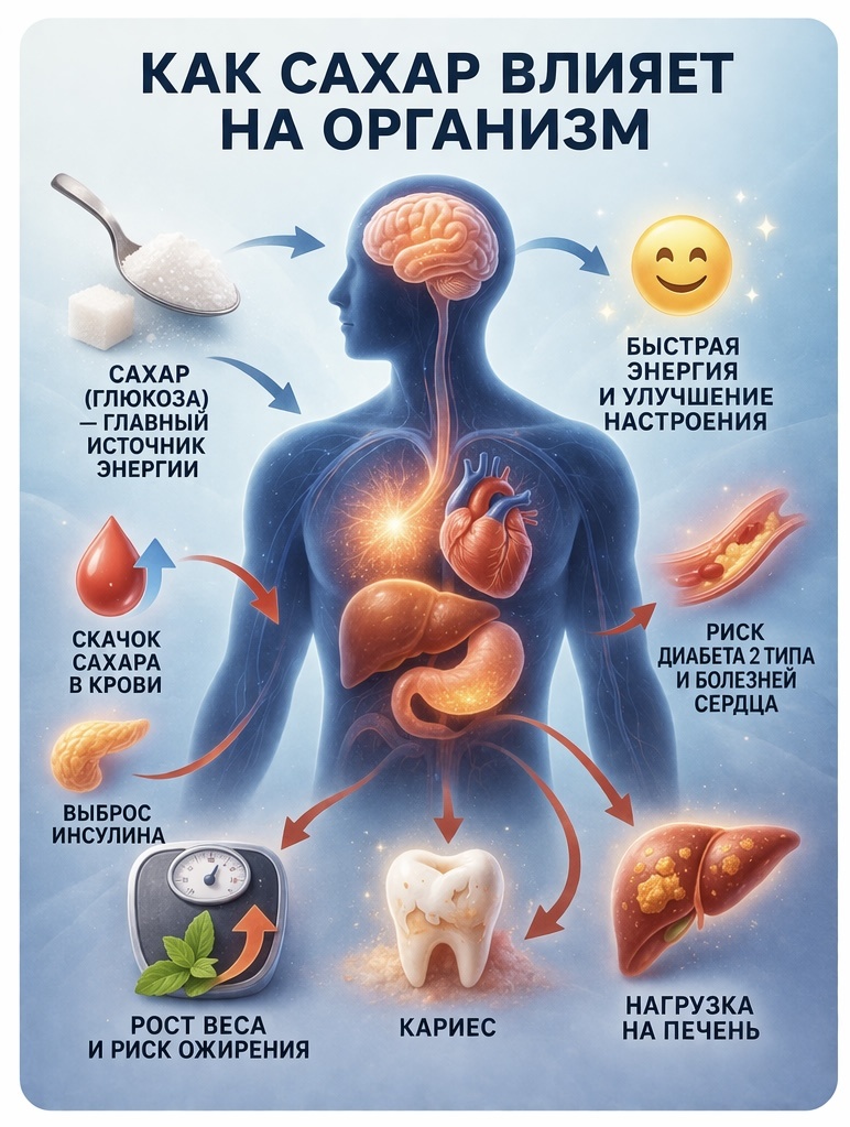 Влияние сахара на организм 