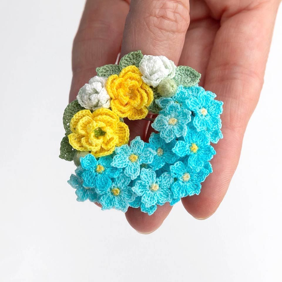 брошь крючком