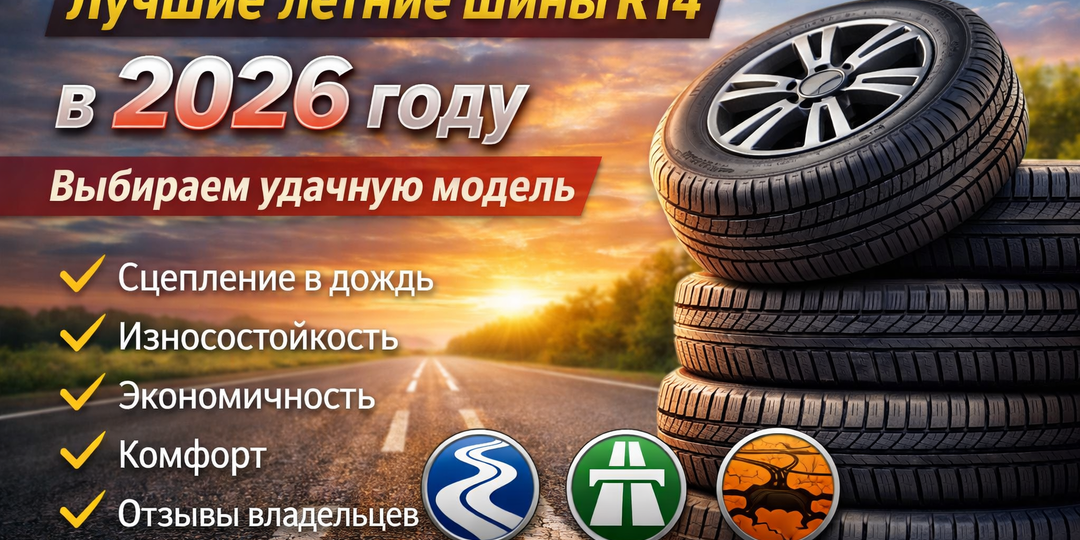ТОП-10 летних шин R14 2026: рейтинг лучшей резины для города, трассы и плохих дорог