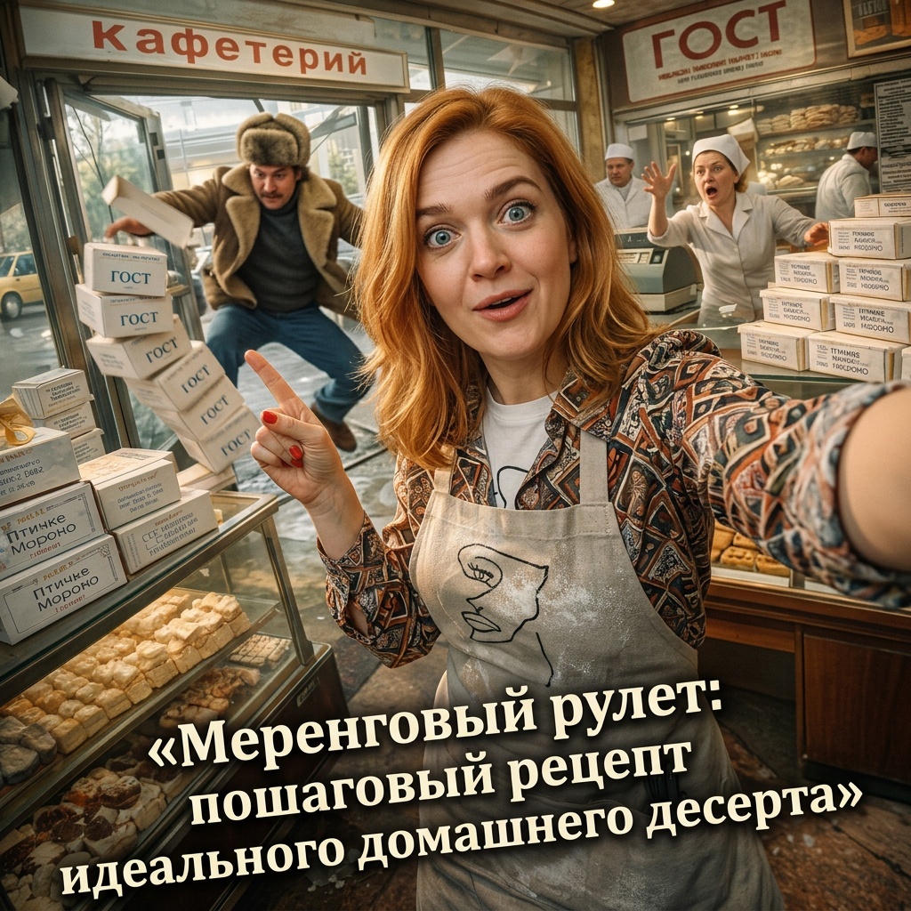    Идеальный домашний меренговый рулет admin