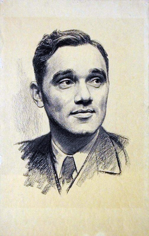   Авиаконструктор Яковлев, рисунок Николая Аввакумова, 1930—1940-е годы. Фото: общественное достояние