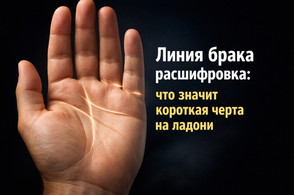    Краткая расшифровка линии брака на ладони admin