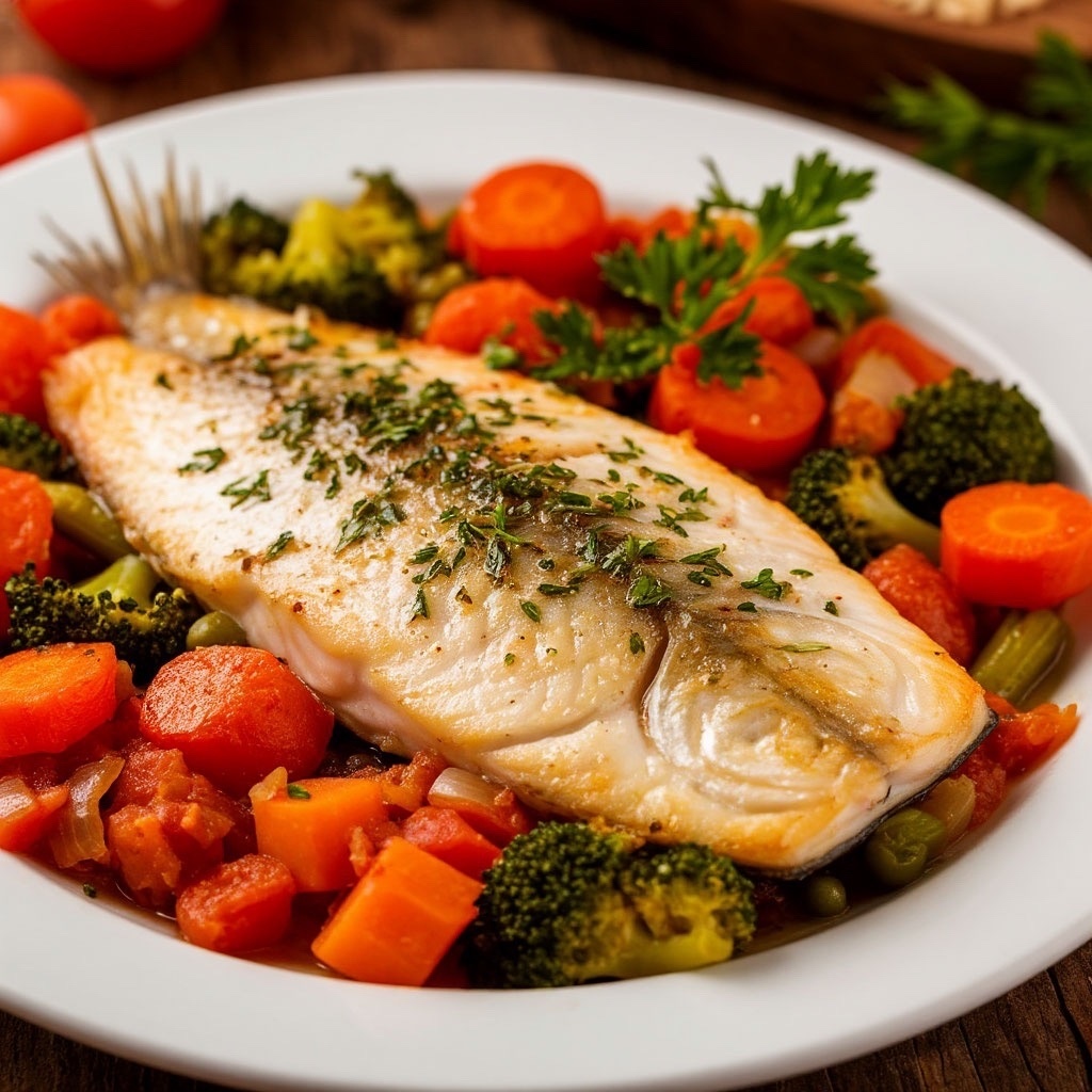 рыба с овощами