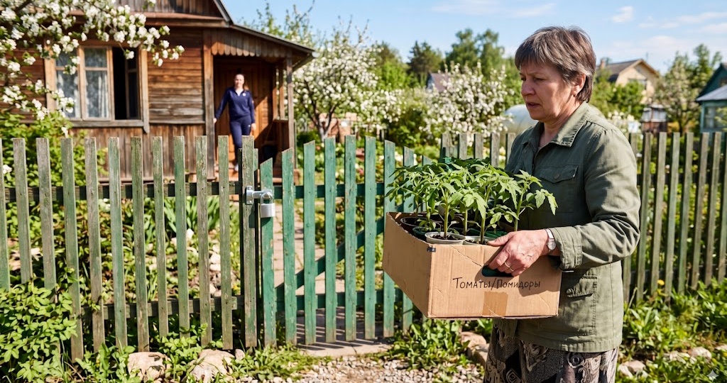 Жена привезла рассаду на дачу — а муж уже поменял замок на калитке