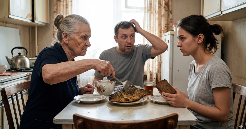 «Твоё место в конце стола, невестка!» — свекровь снова отдала мой ужин мужу, но я больше не стала молчать