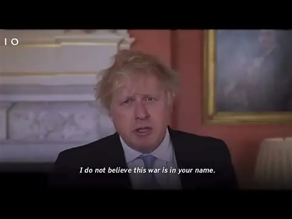 Кадр из обращения Бориса Джонсона к россиянам