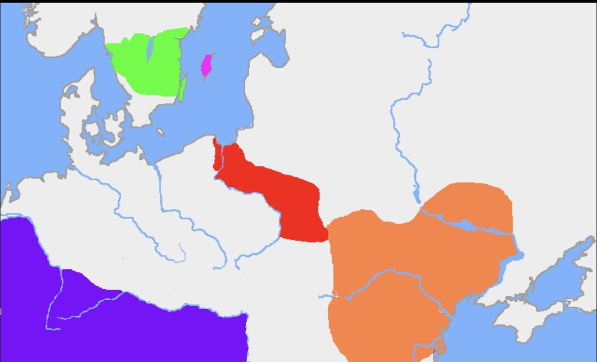 Расселение Готов, Остготов, Гетов, Готландцев, из Интернета. 