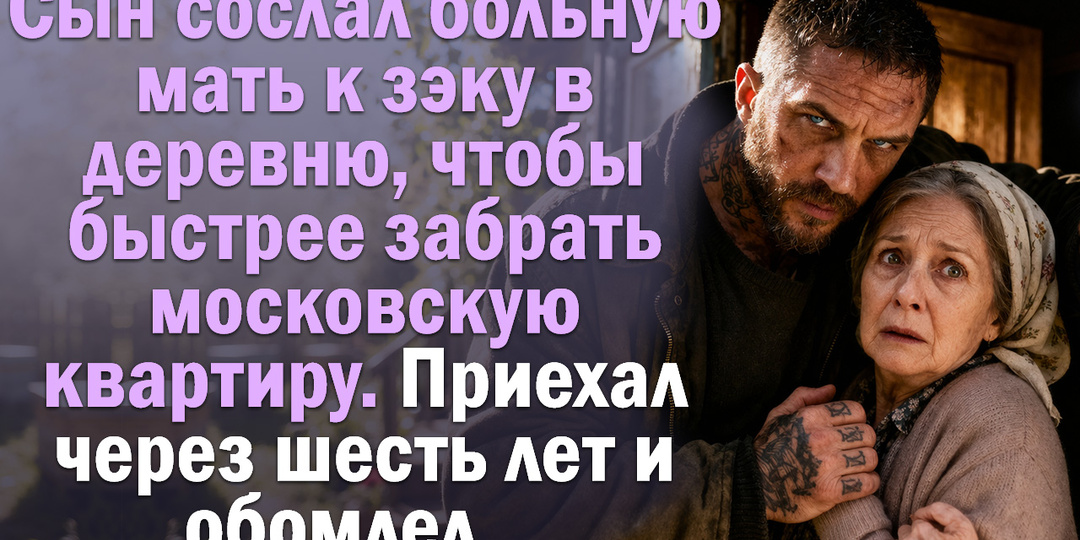 Сын сослал больную мать к зэку в деревню, чтобы быстрее забрать московскую квартиру.