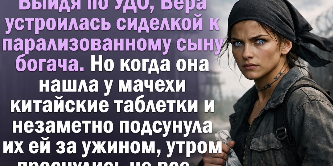 Выйдя по УДО, Вера устроилась сиделкой к парализованному сыну богача.