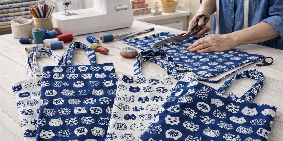 Две сумки в одной: мой простой способ сшить удобный двухсторонний шоппер