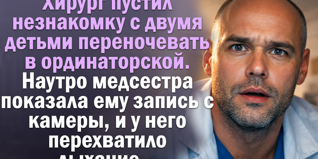 Хирург пустил незнакомку с двумя детьми переночевать в ординаторской.