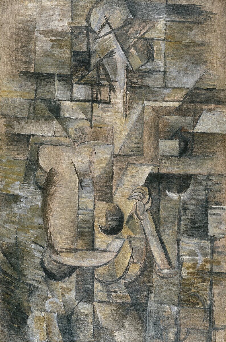 Ж. Брак ,, Женщина с мандолиной ,, 1910 год.