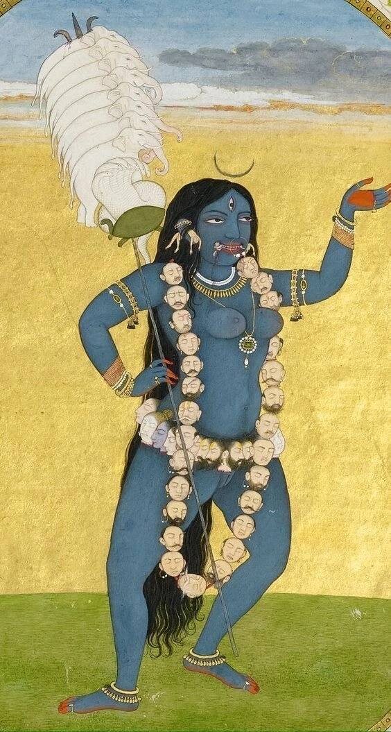 Бхагавати Кали приглашает познакомиться со Вселенной как она есть на самом деле, с точностью до восьми слонов. 